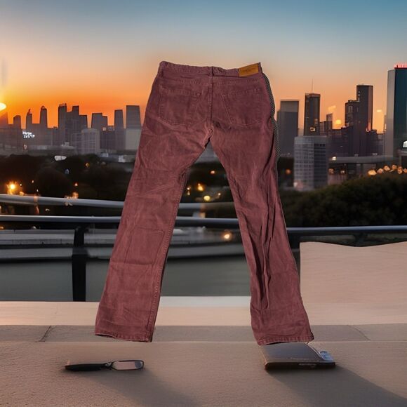 H&M L.O.G.G.‎ Label Of Graded Goods Jeans Mens Slim Fit Red Button Fly Size 34 - Picture 1 of 6